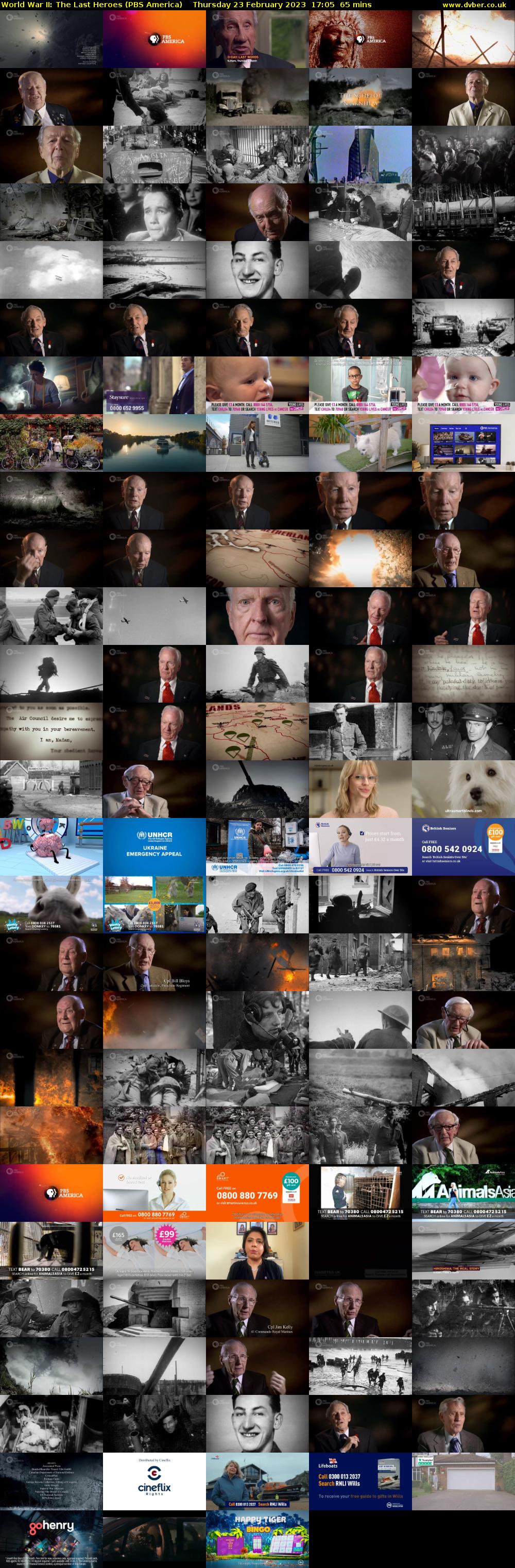 World War II: The Last Heroes (PBS America) Thursday 23 February 2023 17:05 - 18:10