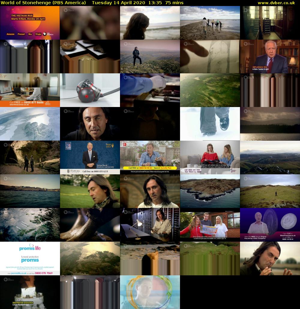 World of Stonehenge (PBS America) Tuesday 14 April 2020 13:35 - 14:50