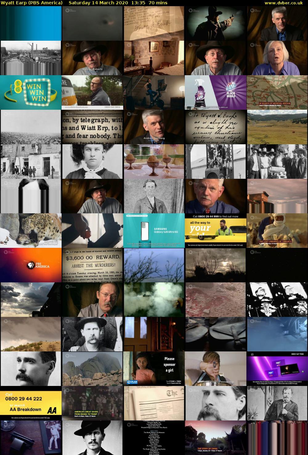 Wyatt Earp (PBS America) Saturday 14 March 2020 13:35 - 14:45