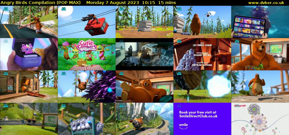 Angry Birds Compilation (POP MAX) Monday 7 August 2023 10:15 - 10:30