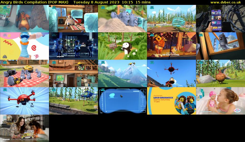 Angry Birds Compilation (POP MAX) Tuesday 8 August 2023 10:15 - 10:30
