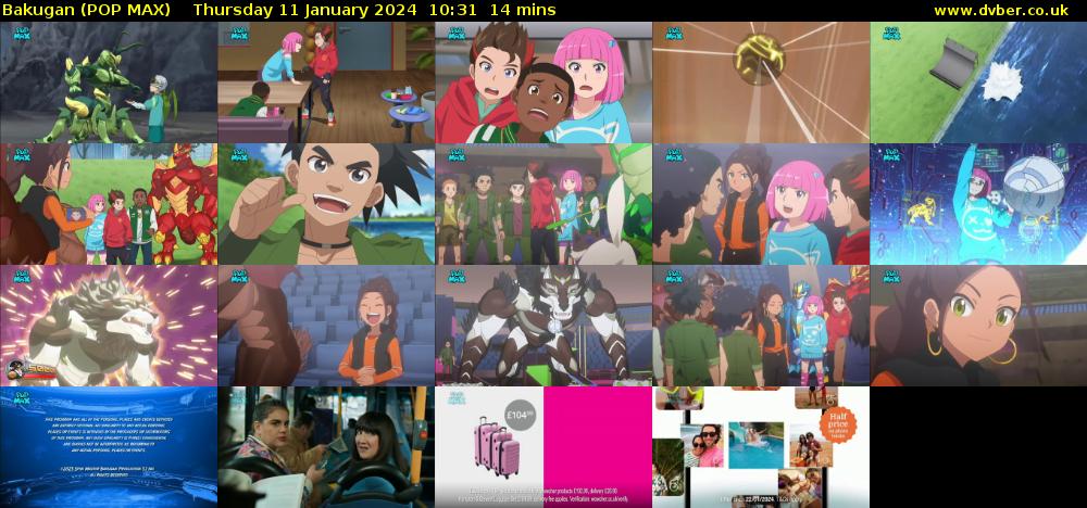 Bakugan (POP MAX) Thursday 11 January 2024 10:31 - 10:45