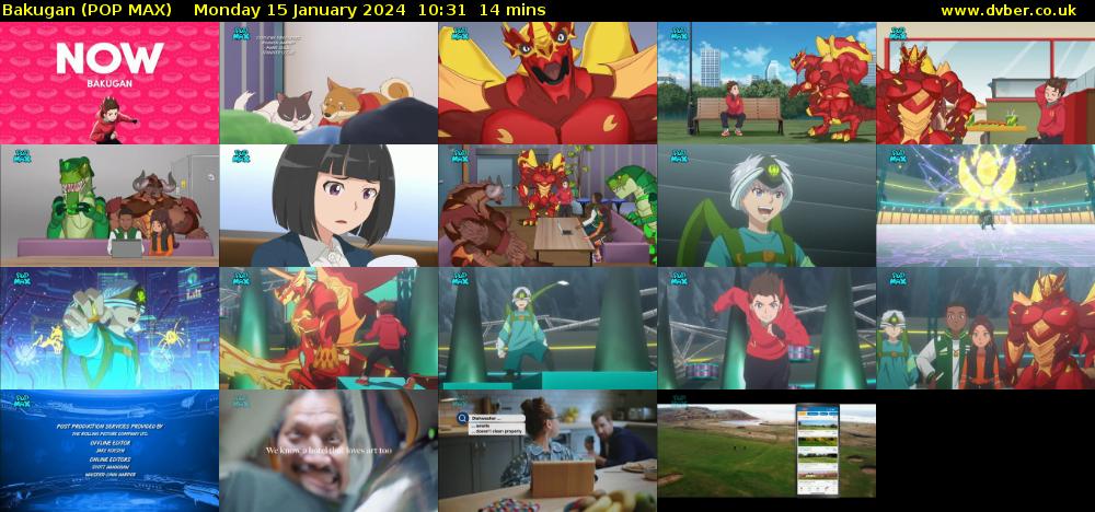 Bakugan (POP MAX) Monday 15 January 2024 10:31 - 10:45