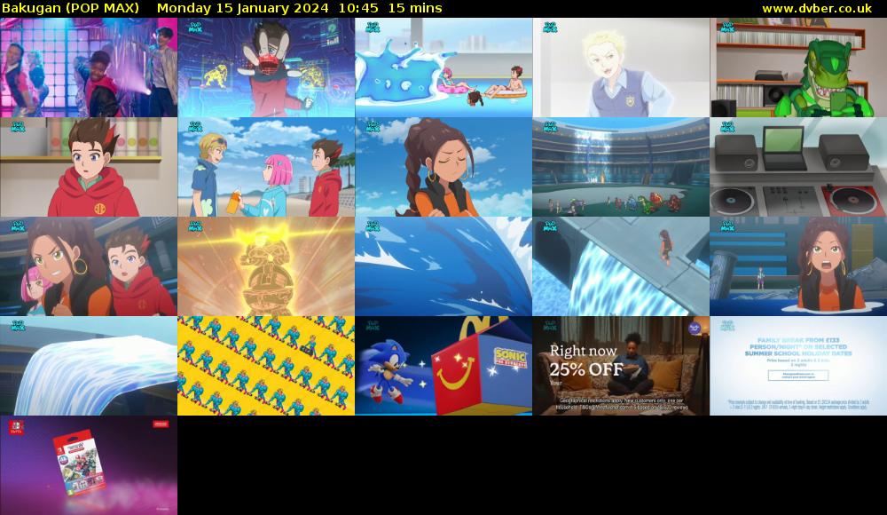 Bakugan (POP MAX) Monday 15 January 2024 10:45 - 11:00