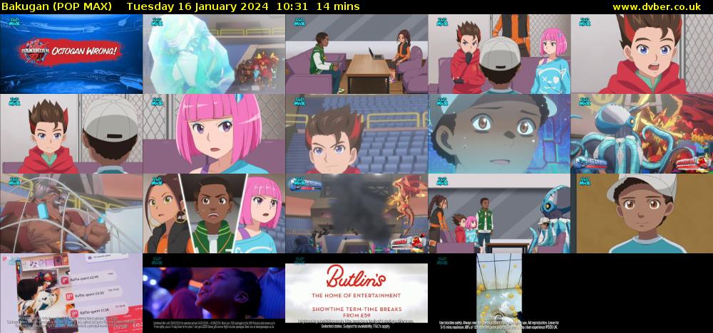 Bakugan (POP MAX) Tuesday 16 January 2024 10:31 - 10:45