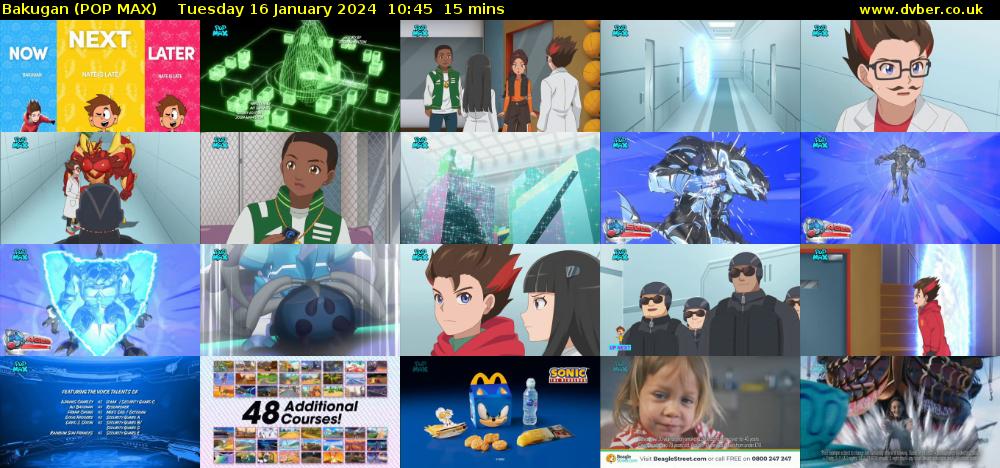 Bakugan (POP MAX) Tuesday 16 January 2024 10:45 - 11:00