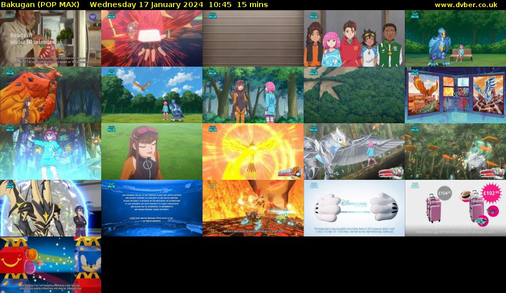 Bakugan (POP MAX) Wednesday 17 January 2024 10:45 - 11:00