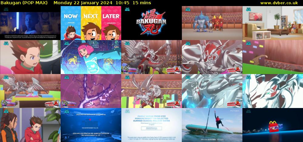 Bakugan (POP MAX) Monday 22 January 2024 10:45 - 11:00