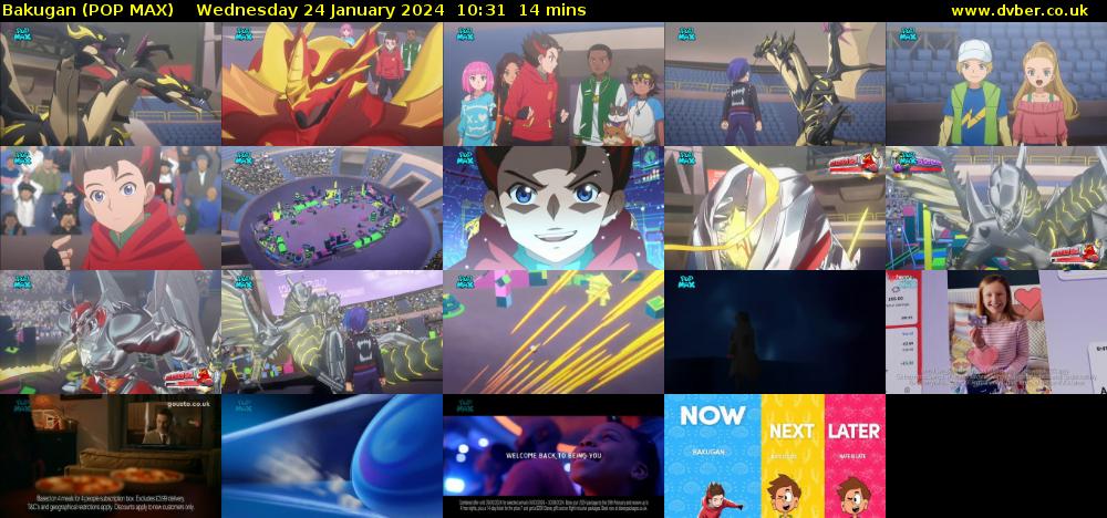 Bakugan (POP MAX) Wednesday 24 January 2024 10:31 - 10:45
