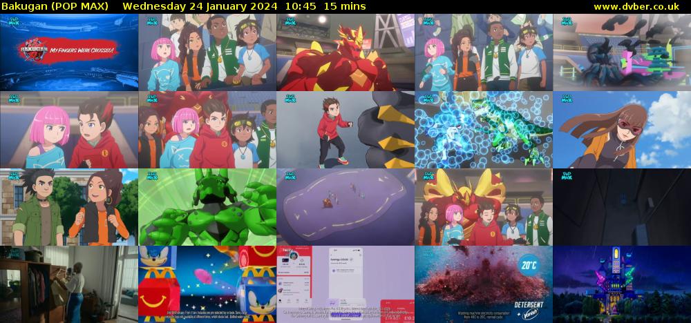 Bakugan (POP MAX) Wednesday 24 January 2024 10:45 - 11:00