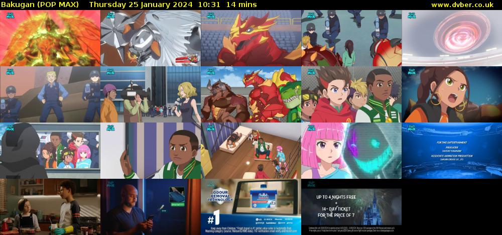 Bakugan (POP MAX) Thursday 25 January 2024 10:31 - 10:45