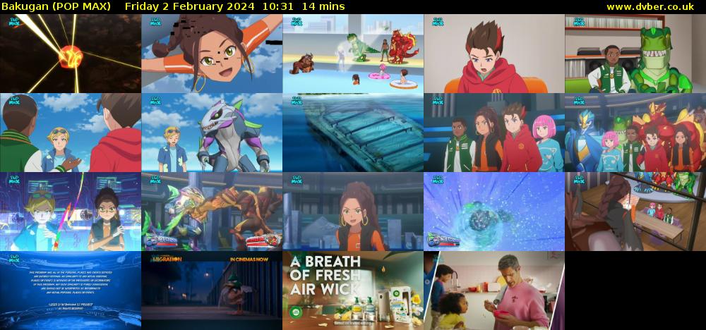 Bakugan (POP MAX) Friday 2 February 2024 10:31 - 10:45
