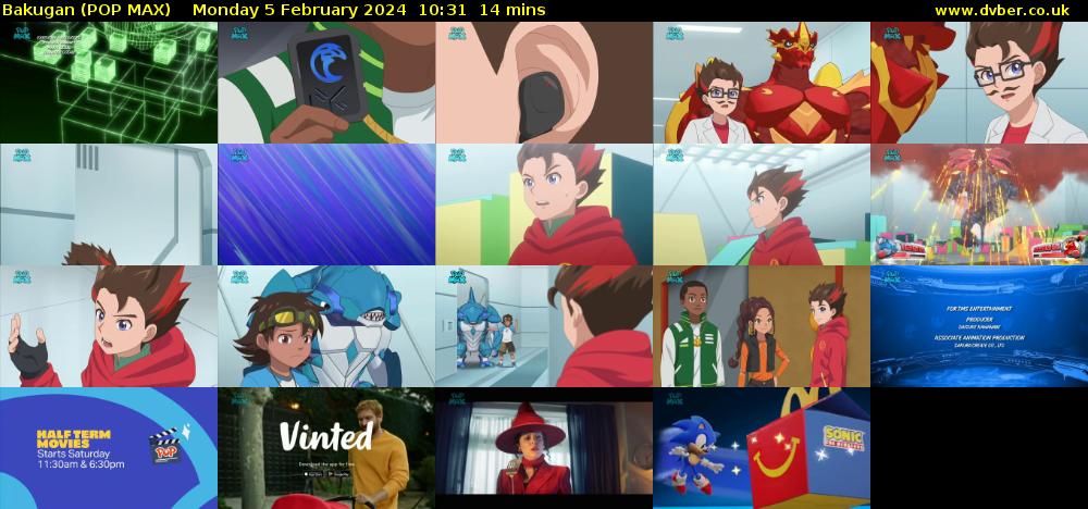 Bakugan (POP MAX) Monday 5 February 2024 10:31 - 10:45