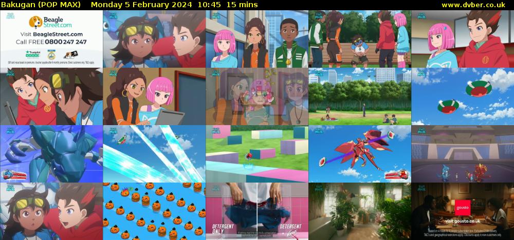 Bakugan (POP MAX) Monday 5 February 2024 10:45 - 11:00