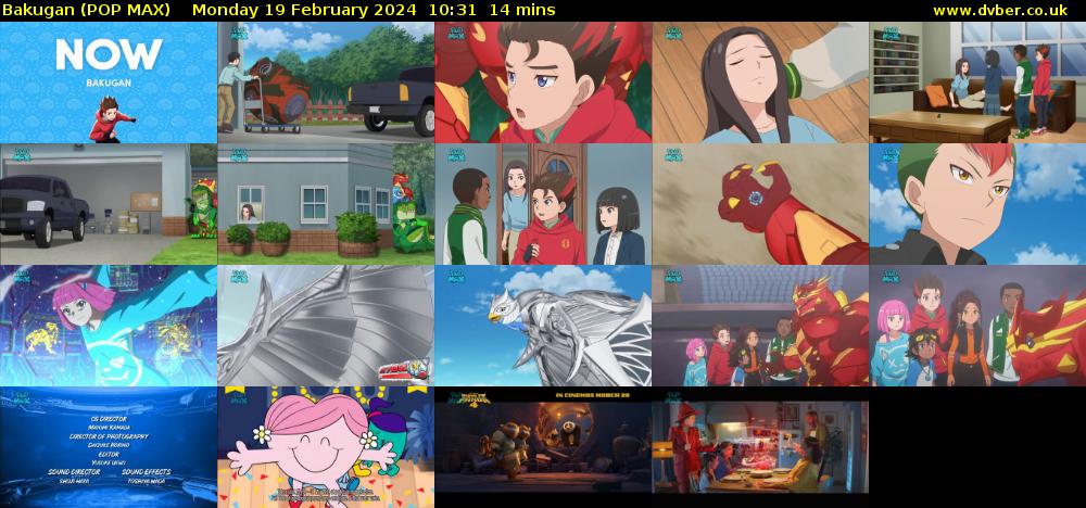 Bakugan (POP MAX) Monday 19 February 2024 10:31 - 10:45