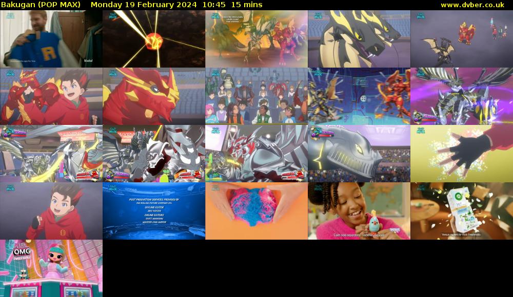 Bakugan (POP MAX) Monday 19 February 2024 10:45 - 11:00