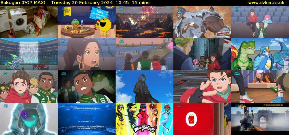 Bakugan (POP MAX) Tuesday 20 February 2024 10:45 - 11:00