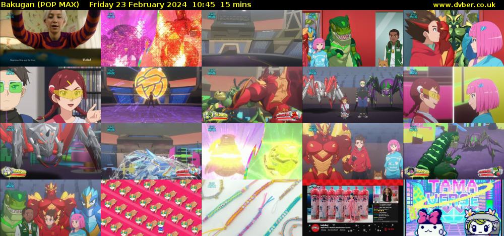 Bakugan (POP MAX) Friday 23 February 2024 10:45 - 11:00