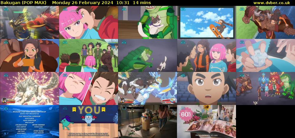 Bakugan (POP MAX) Monday 26 February 2024 10:31 - 10:45