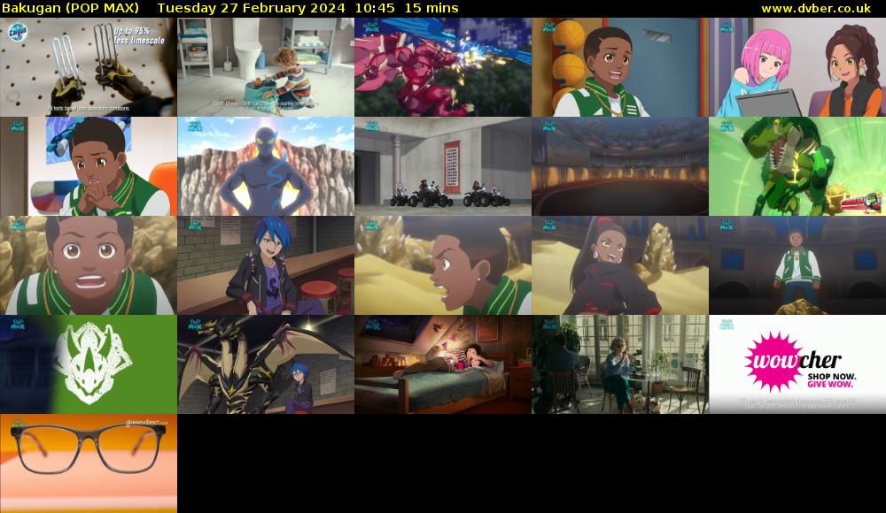 Bakugan (POP MAX) Tuesday 27 February 2024 10:45 - 11:00
