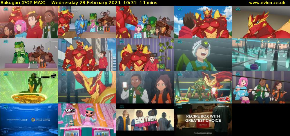 Bakugan (POP MAX) Wednesday 28 February 2024 10:31 - 10:45