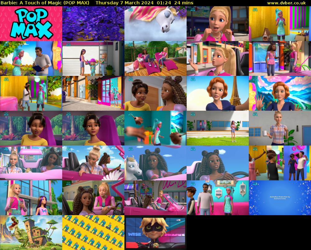 Barbie: A Touch of Magic (POP MAX) Thursday 7 March 2024 01:24 - 01:48