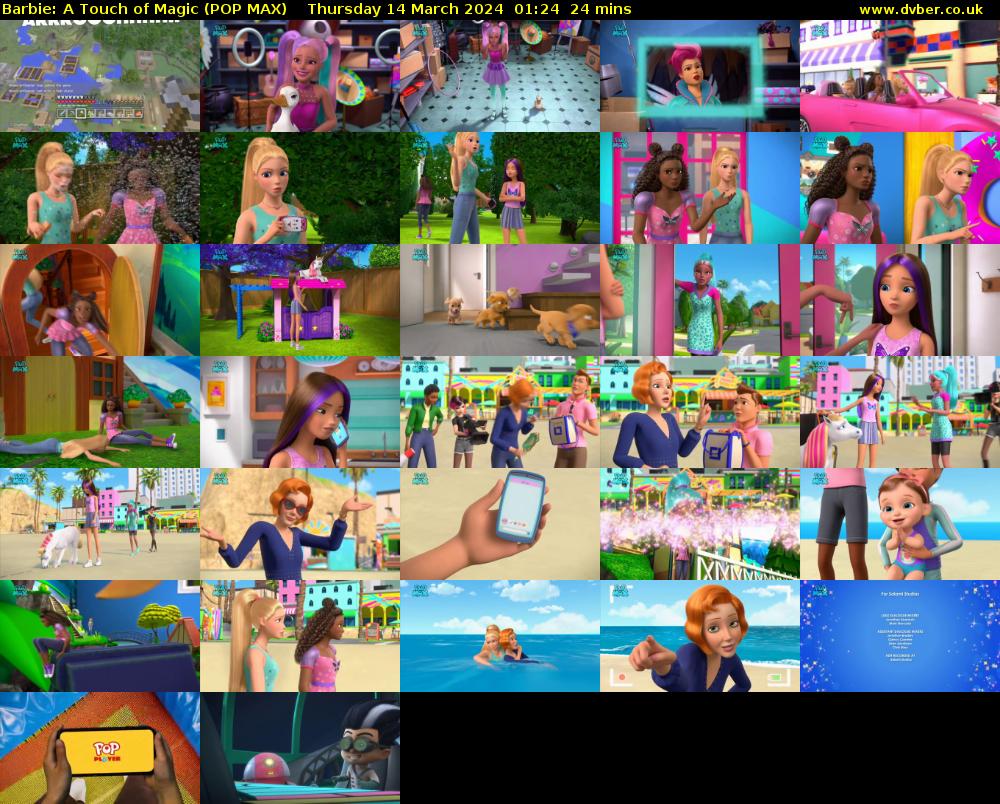 Barbie: A Touch of Magic (POP MAX) Thursday 14 March 2024 01:24 - 01:48