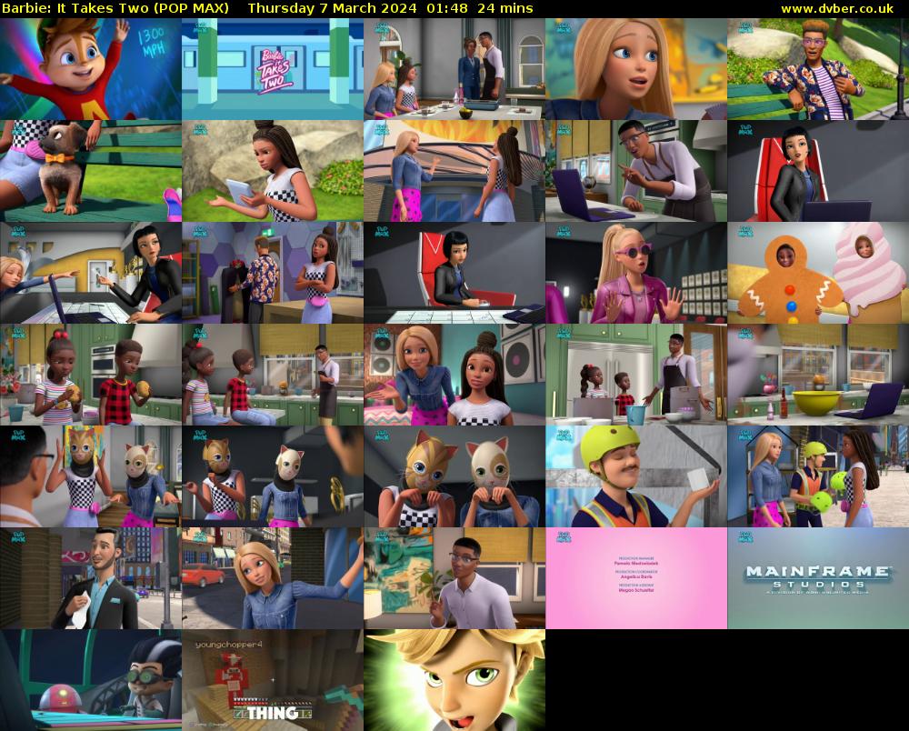Barbie: It Takes Two (POP MAX) Thursday 7 March 2024 01:48 - 02:12