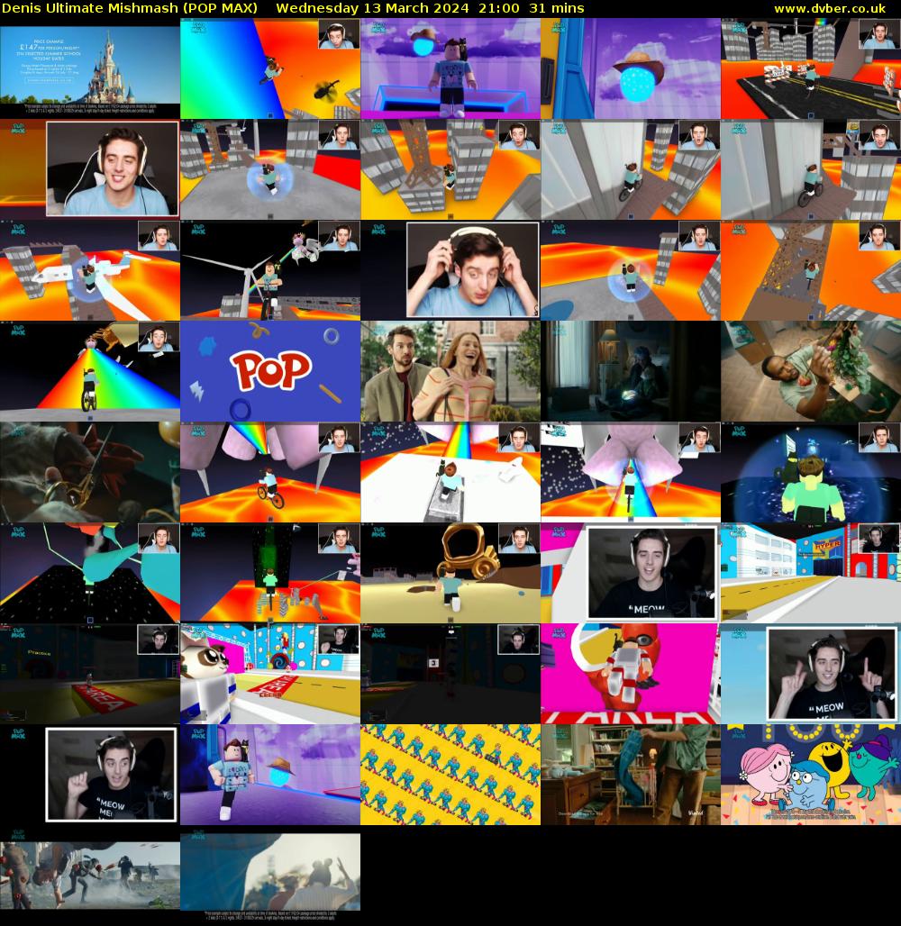 Denis Ultimate Mishmash (POP MAX) Wednesday 13 March 2024 21:00 - 21:31