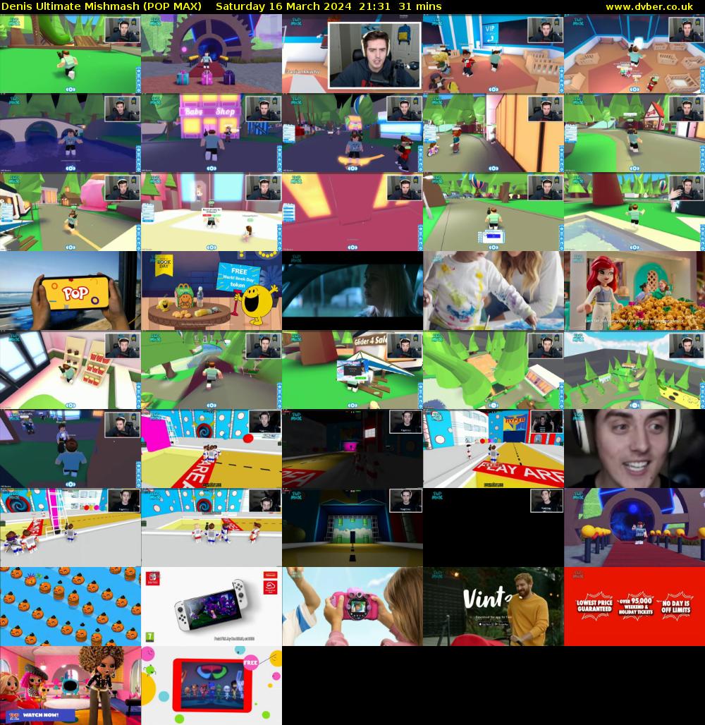Denis Ultimate Mishmash (POP MAX) Saturday 16 March 2024 21:31 - 22:02