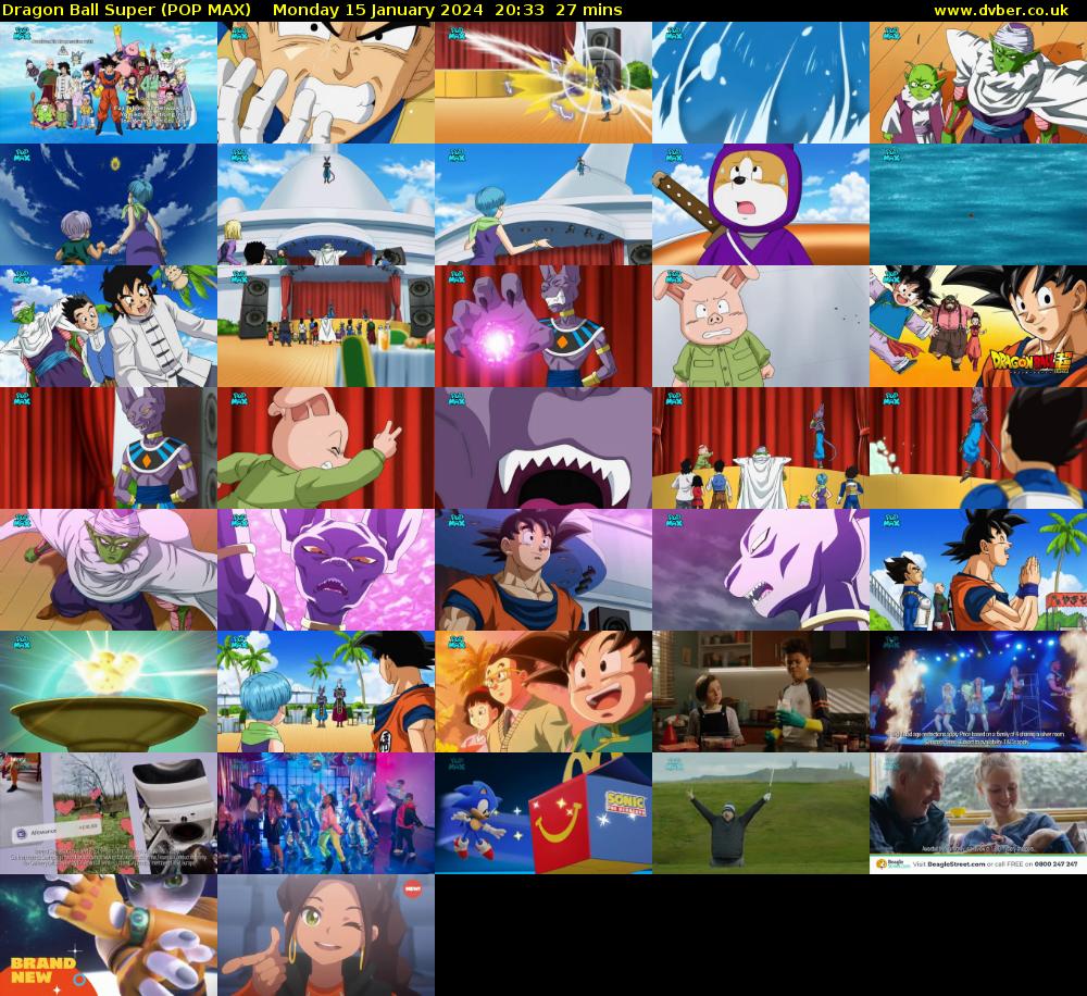 Dragon Ball Super (POP MAX) Monday 15 January 2024 20:33 - 21:00