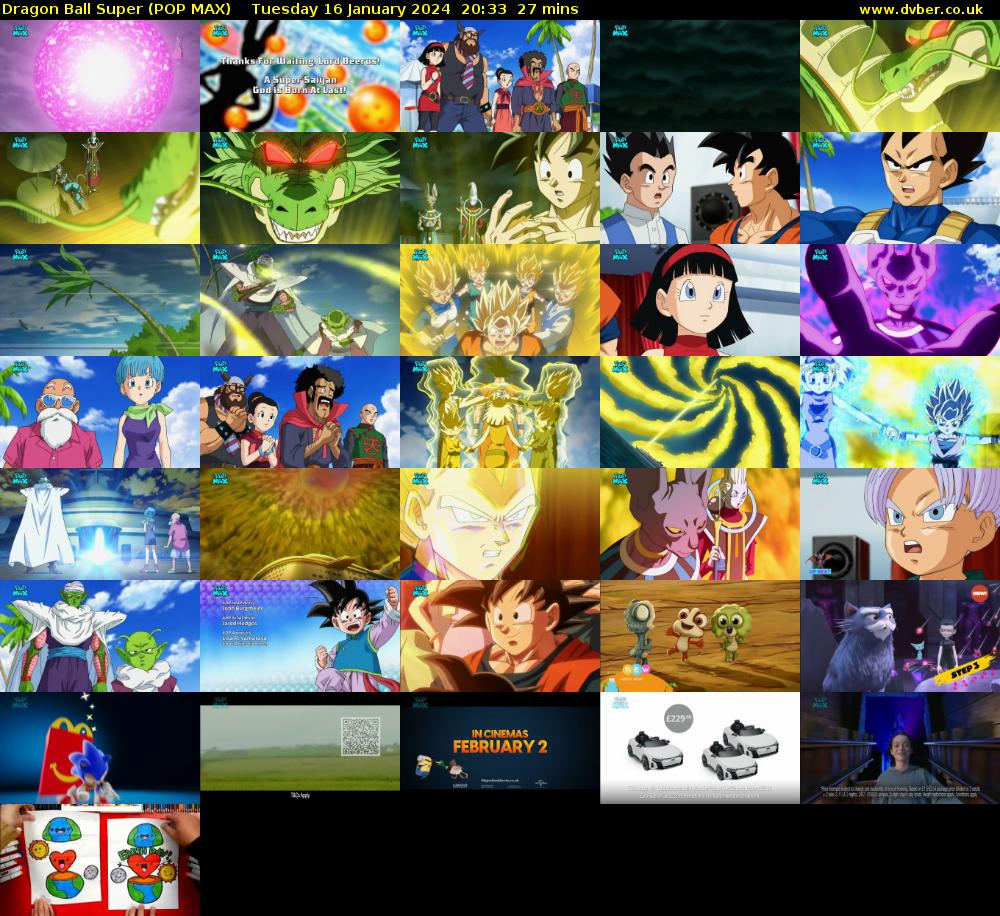Dragon Ball Super (POP MAX) Tuesday 16 January 2024 20:33 - 21:00
