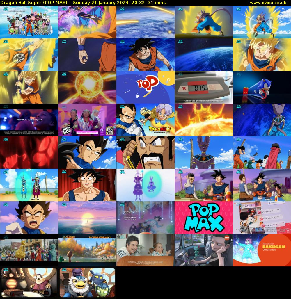 Dragon Ball Super (POP MAX) Sunday 21 January 2024 20:32 - 21:03