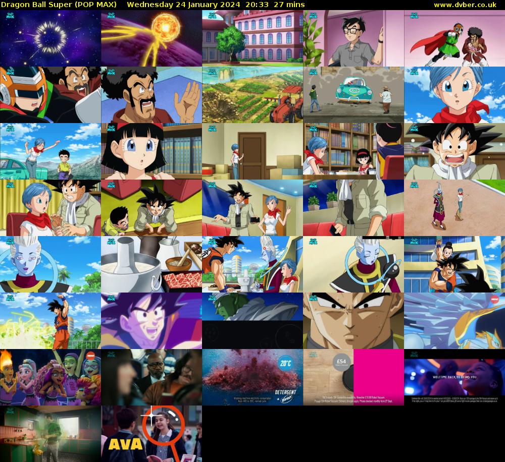 Dragon Ball Super (POP MAX) Wednesday 24 January 2024 20:33 - 21:00