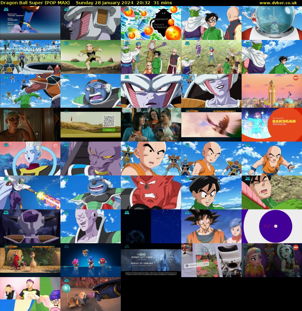 Dragon Ball Super (POP MAX) Sunday 28 January 2024 20:32 - 21:03