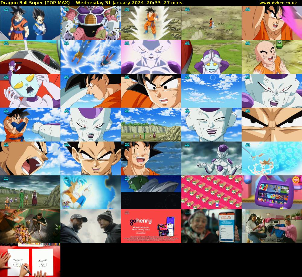 Dragon Ball Super (POP MAX) Wednesday 31 January 2024 20:33 - 21:00