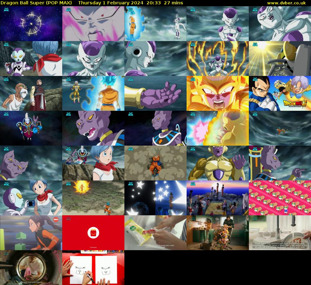 Dragon Ball Super (POP MAX) Thursday 1 February 2024 20:33 - 21:00
