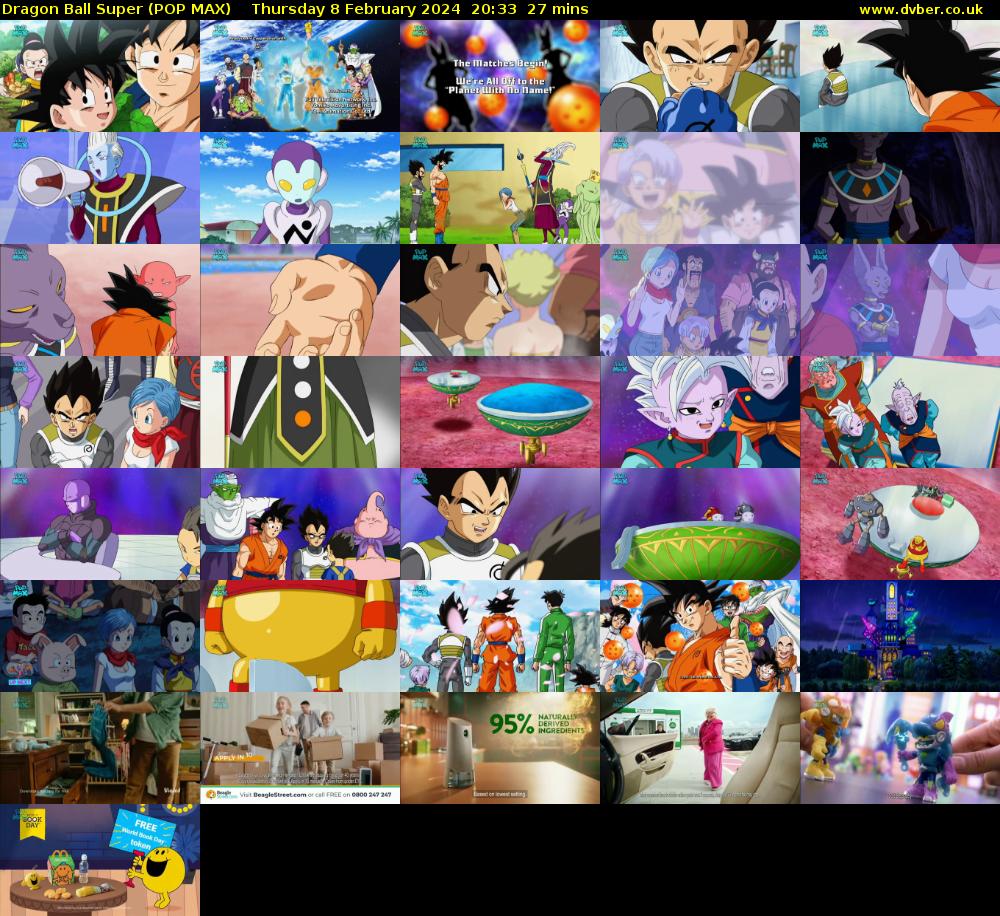Dragon Ball Super (POP MAX) Thursday 8 February 2024 20:33 - 21:00