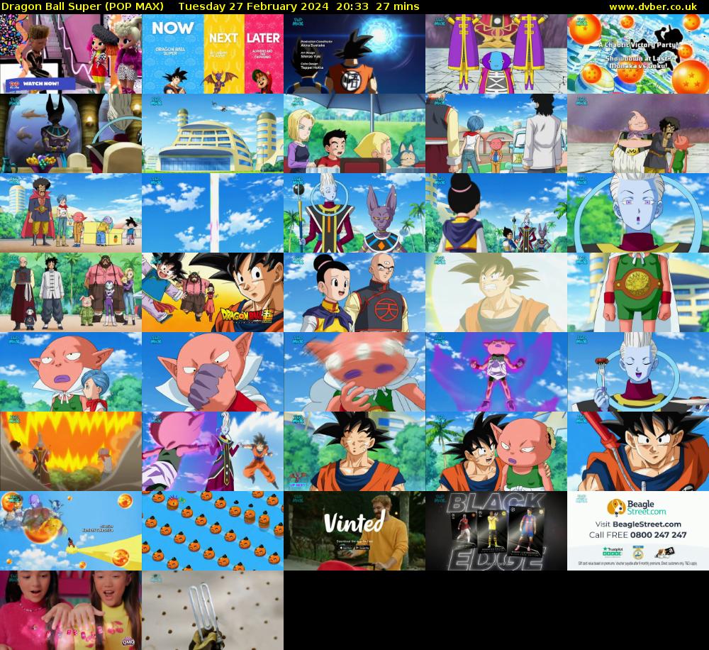Dragon Ball Super (POP MAX) Tuesday 27 February 2024 20:33 - 21:00