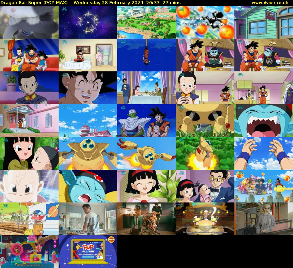 Dragon Ball Super (POP MAX) Wednesday 28 February 2024 20:33 - 21:00