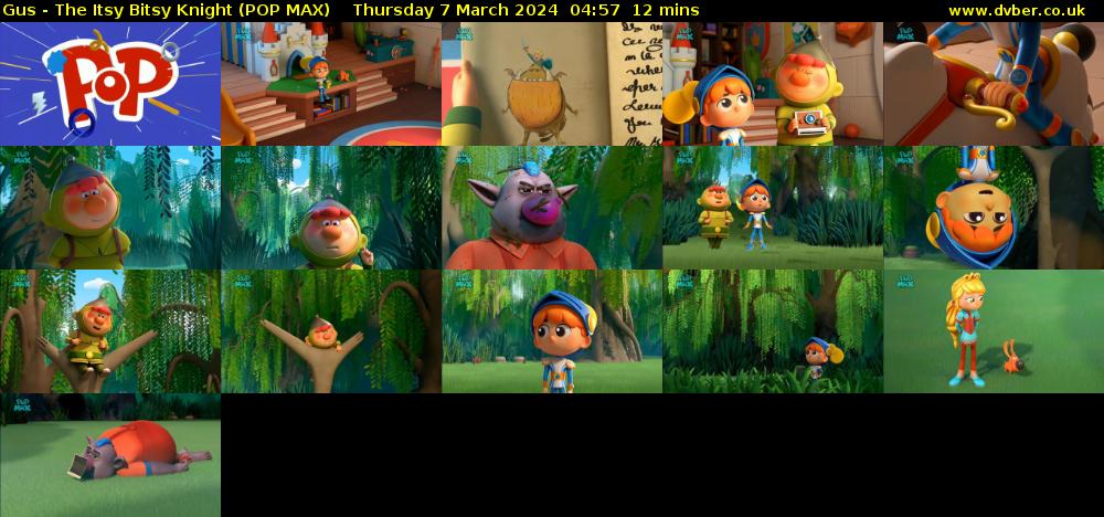 Gus - The Itsy Bitsy Knight (POP MAX) Thursday 7 March 2024 04:57 - 05:09