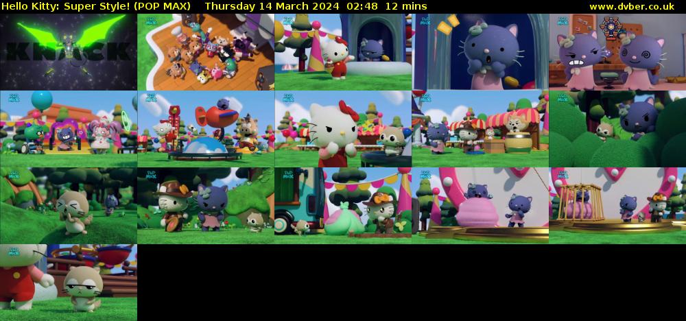 Hello Kitty: Super Style! (POP MAX) Thursday 14 March 2024 02:48 - 03:00