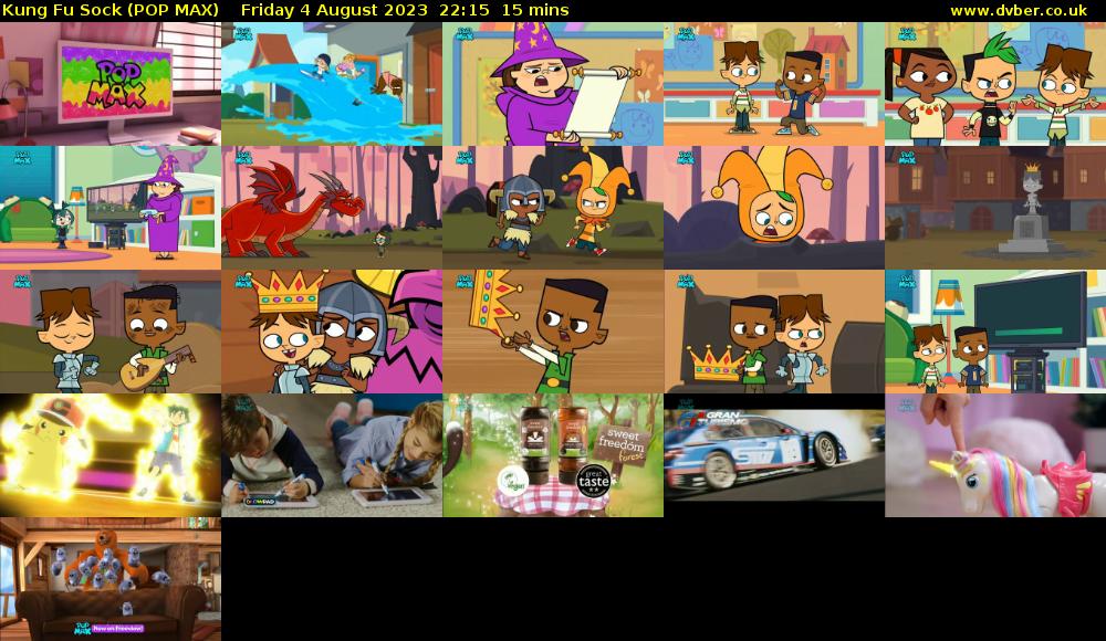 Kung Fu Sock (POP MAX) Friday 4 August 2023 22:15 - 22:30