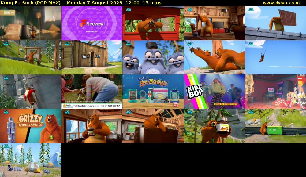 Kung Fu Sock (POP MAX) Monday 7 August 2023 12:00 - 12:15