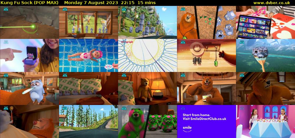 Kung Fu Sock (POP MAX) Monday 7 August 2023 22:15 - 22:30
