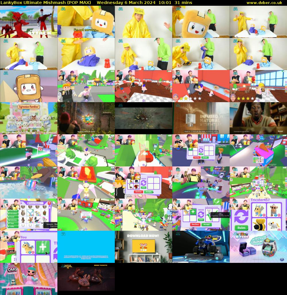 LankyBox Ultimate Mishmash (POP MAX) Wednesday 6 March 2024 10:01 - 10:32