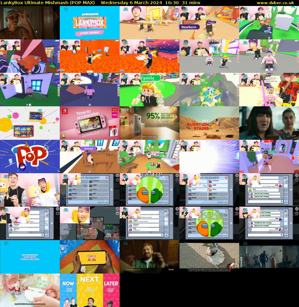 LankyBox Ultimate Mishmash (POP MAX) Wednesday 6 March 2024 16:30 - 17:01