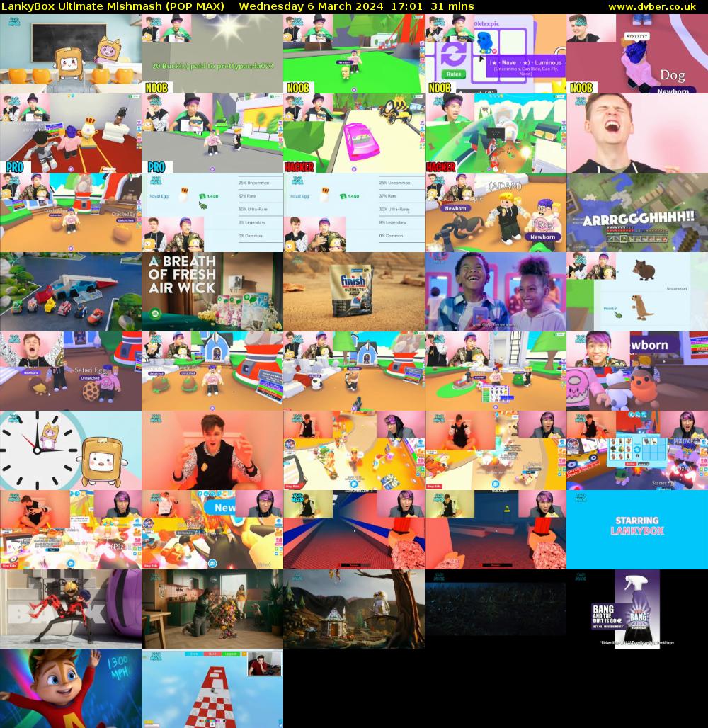 LankyBox Ultimate Mishmash (POP MAX) Wednesday 6 March 2024 17:01 - 17:32