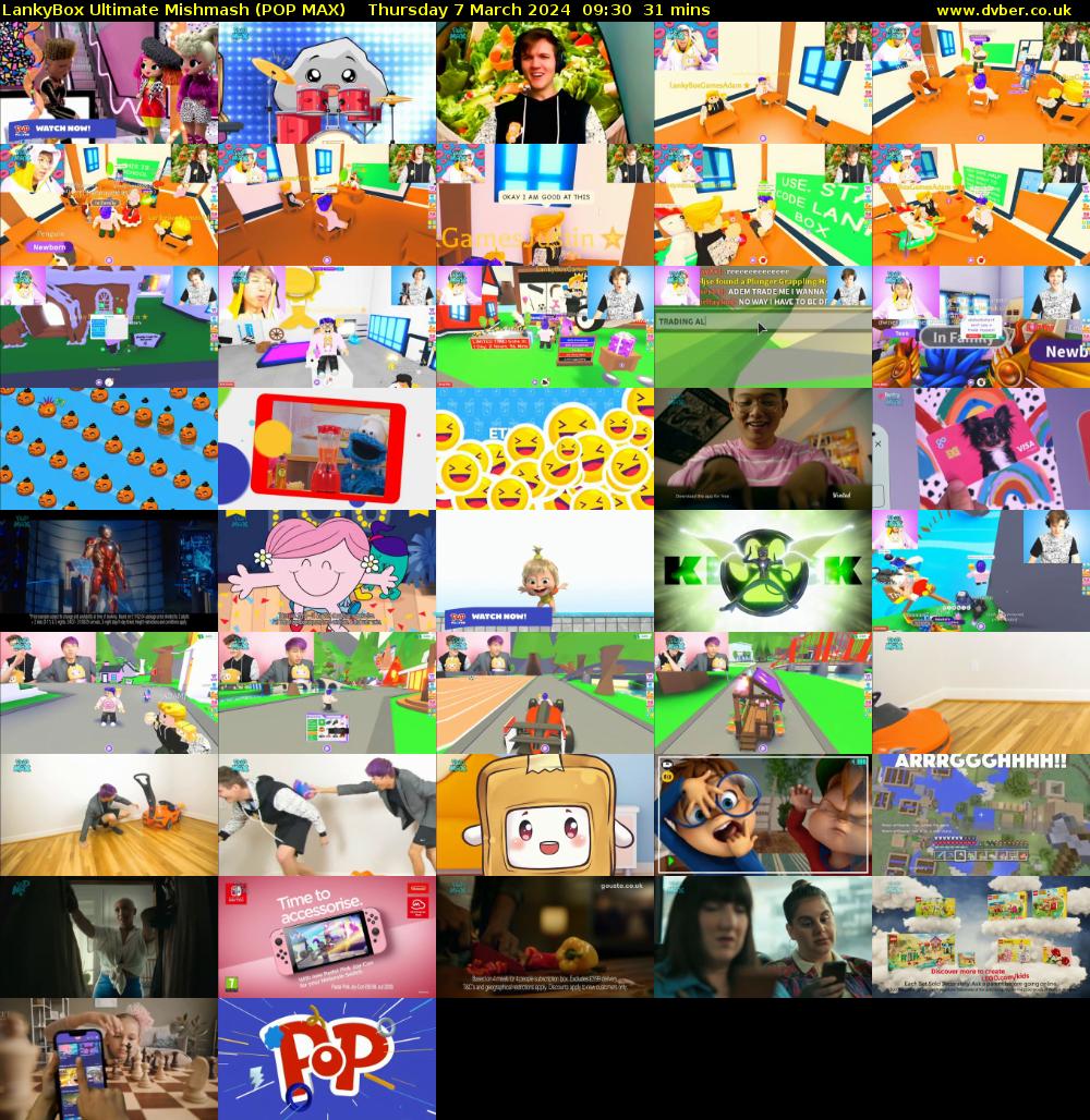 LankyBox Ultimate Mishmash (POP MAX) Thursday 7 March 2024 09:30 - 10:01