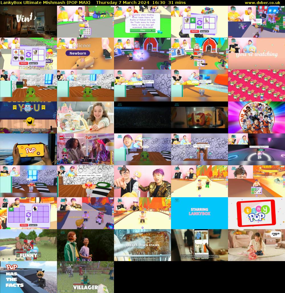 LankyBox Ultimate Mishmash (POP MAX) Thursday 7 March 2024 16:30 - 17:01